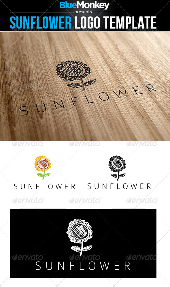 Sunflower Logo Template - Nature Logo Templates