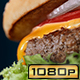 Huge Burger with Beef and Melted Cheese - VideoHive Item for Sale