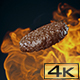 Burger Patty Spinning in Flames - VideoHive Item for Sale