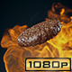 Burger Patty Spinning in Flames - VideoHive Item for Sale