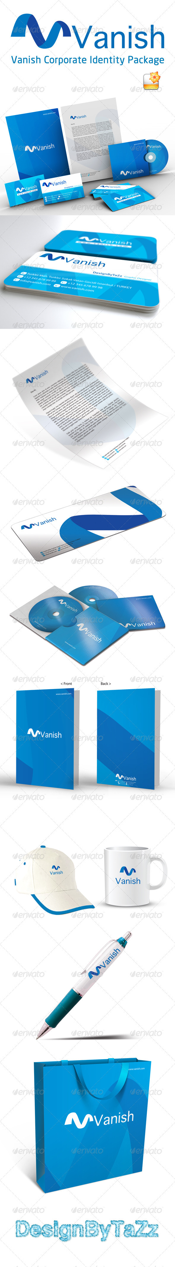 Vanish Corporate Identity Package - Stationery Print Templates