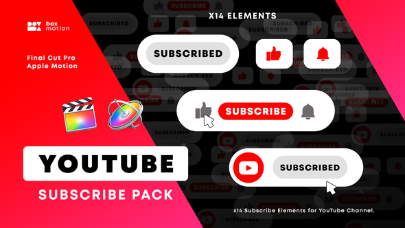 Youtube Subscribe Elements | FCPX