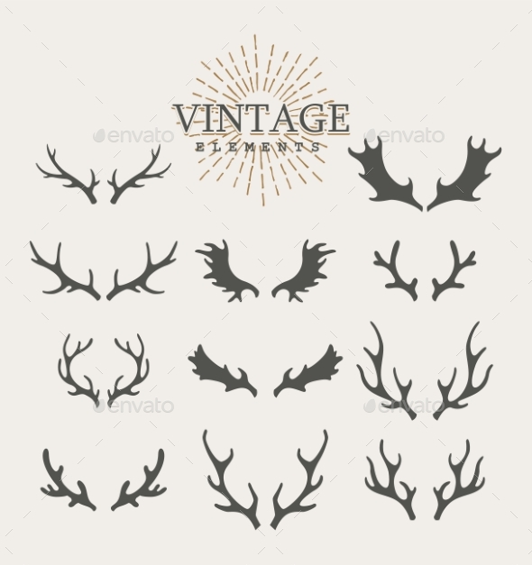 Deer Antler Horn Vector Illustration. Graphic by ahsanalvi