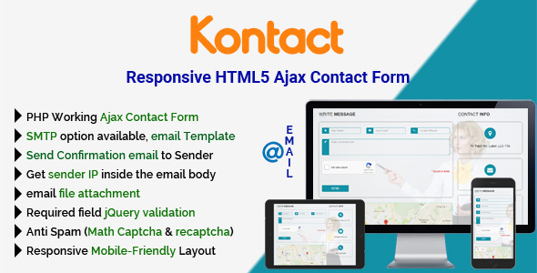 Kontact - Responsive HTML5 Ajax Contact Form