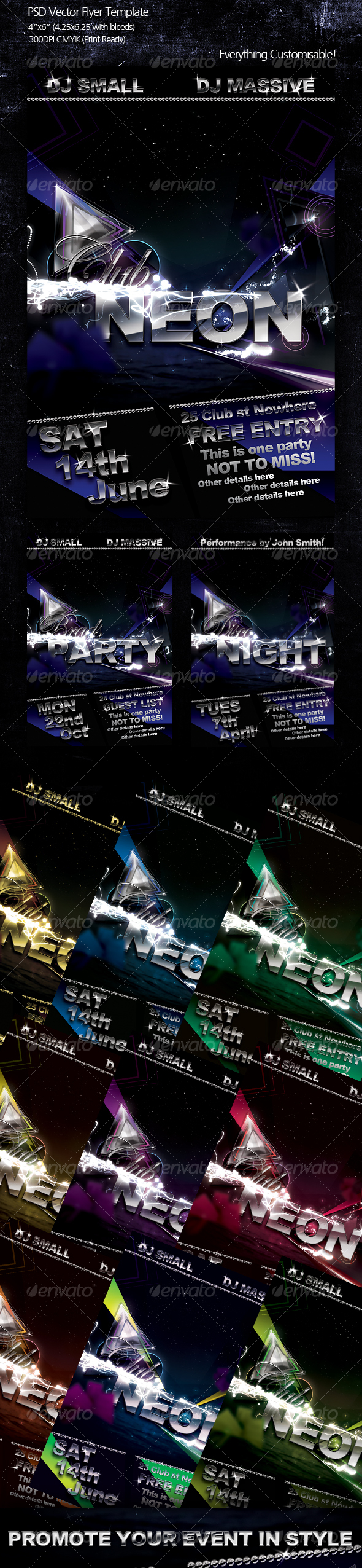 Glamour Flyer Template - Clubs & Parties Events