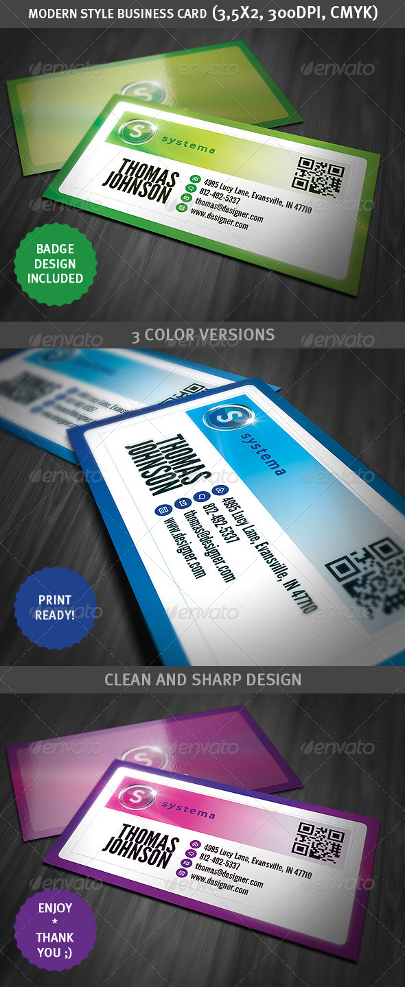 Modern Style Business Card - Corporate Business Cards