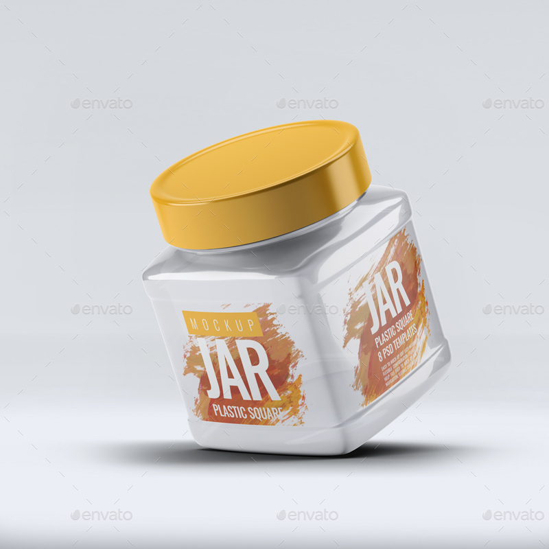 Download Plastic Square Jar Mock Up V 2 By L5design Graphicriver