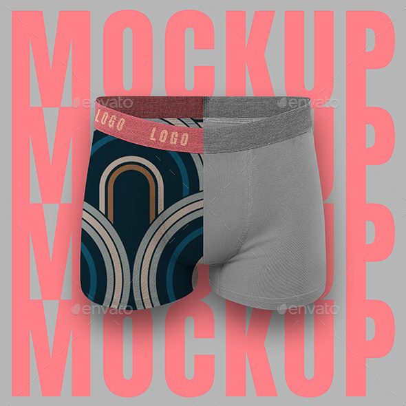 Boxer Briefs Underwear Mock-up, Graphics