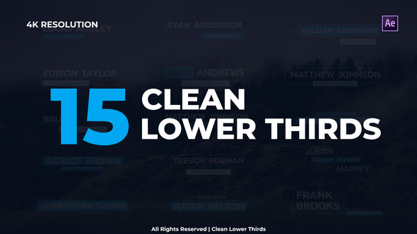 Clean Lower Thirds - VideoHive 30077518