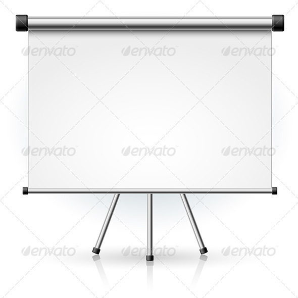 Blank portable projection screen - Man-made Objects Objects