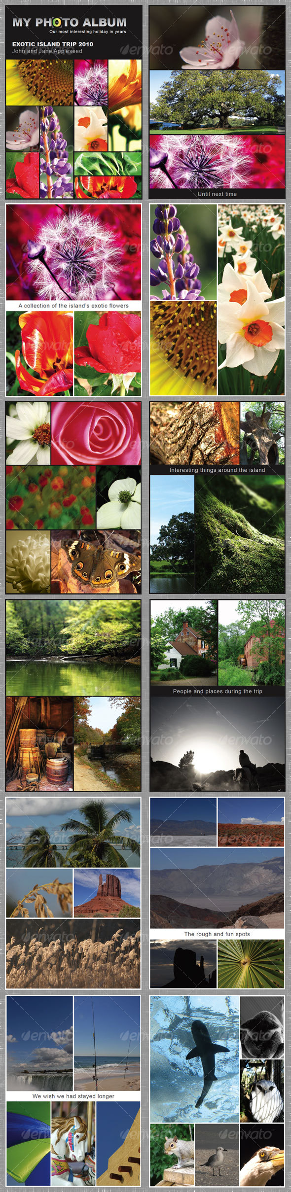 Elegant Photo Album 12 pages - Photo Albums Print Templates