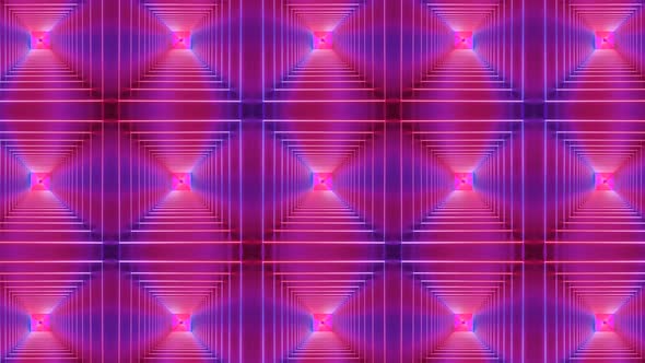 Purple Pink Color Neon Zoom In Tunnel Pattern Background Animation alt