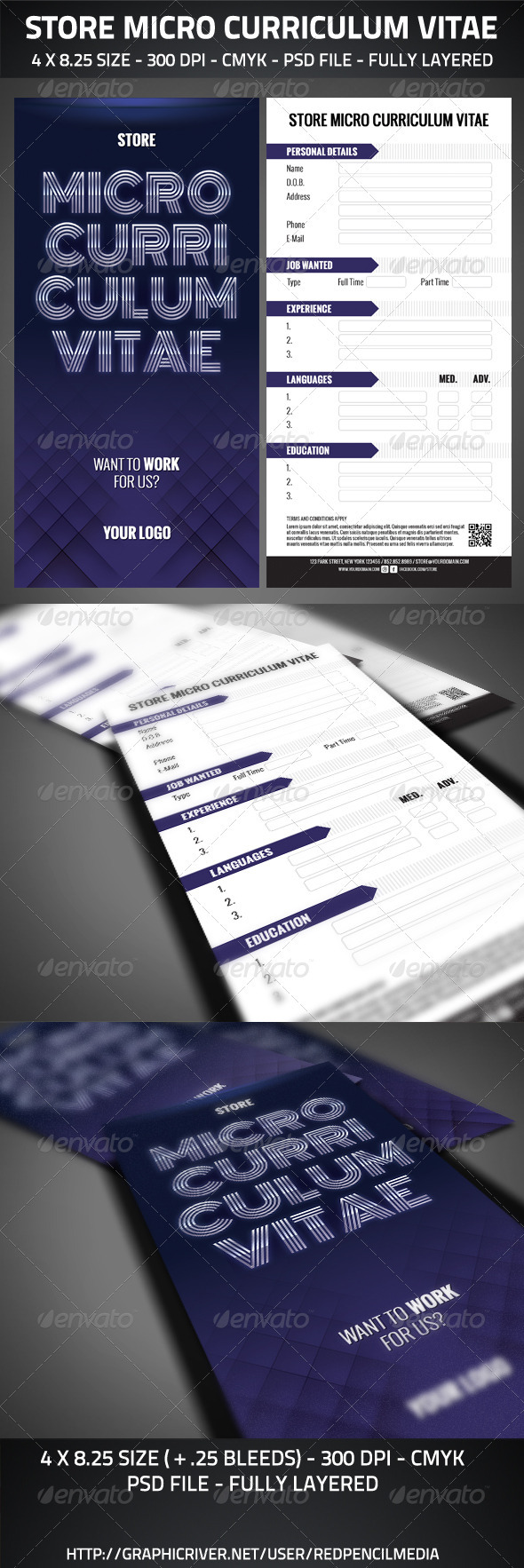Store Micro Curriculum Vitae - Resumes Stationery