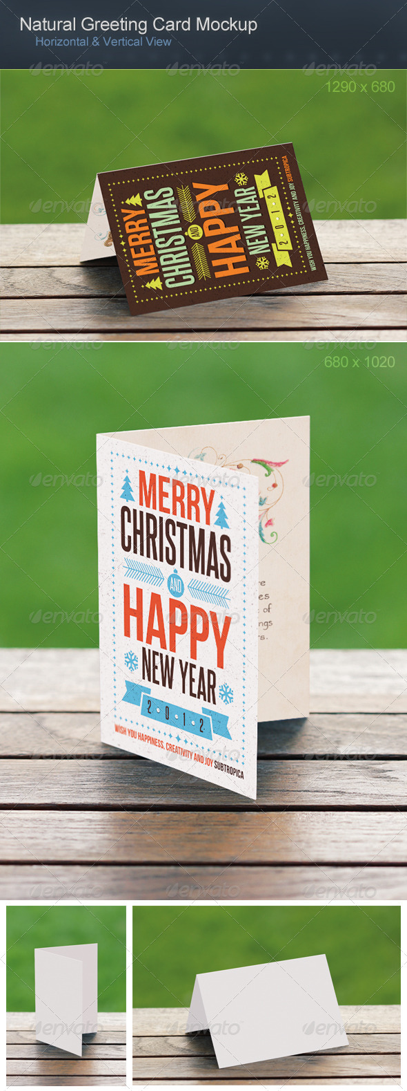 Natural Greeting Card Mockup by h3design GraphicRiver