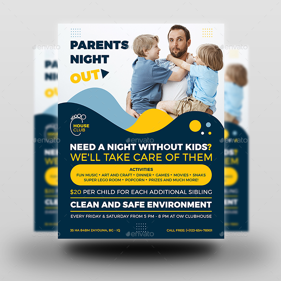 Parents Night Out Flyer Template Free