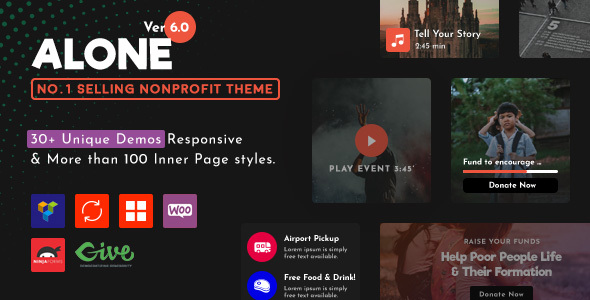 Alone Charity Multipurpose Non Profit Wordpress Theme By Bearsthemes