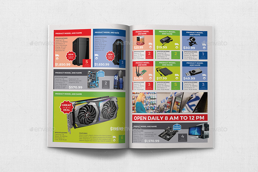 Computers and Electronics Products Catalog Brochure Bundle Template