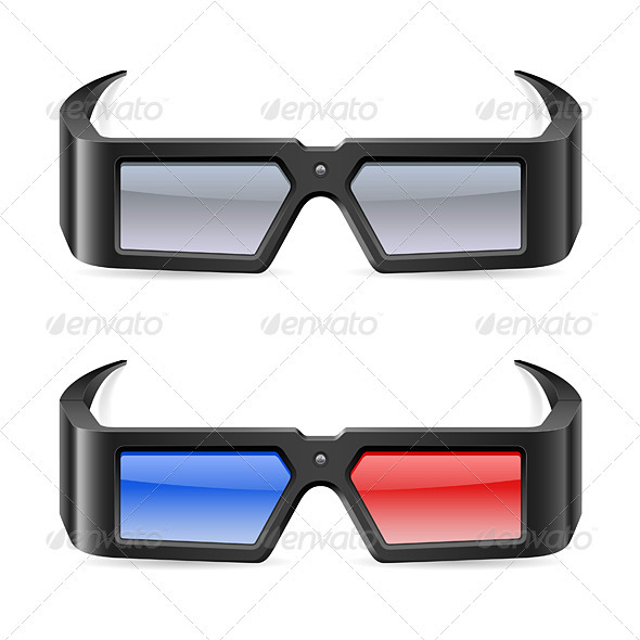 3d cinema glasses - Man-made Objects Objects