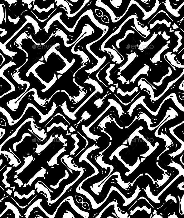 Abstract Black and White Vector Seamless Pattern