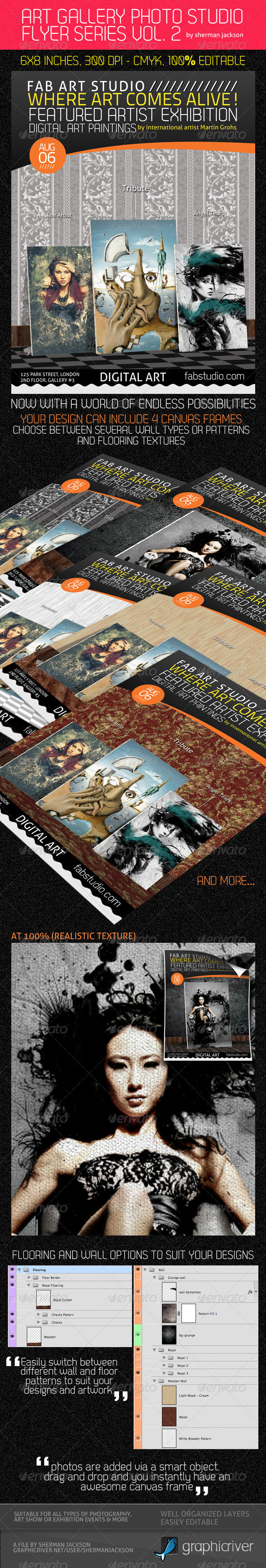 Digital Art Studio & Gallery Flyer PSD Vol.2 - Events Flyers