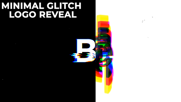 Minimal Glitch Logo Reveal