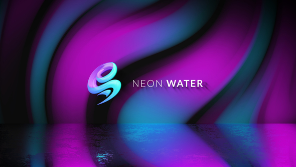 Neon Water Logo - VideoHive 30118253