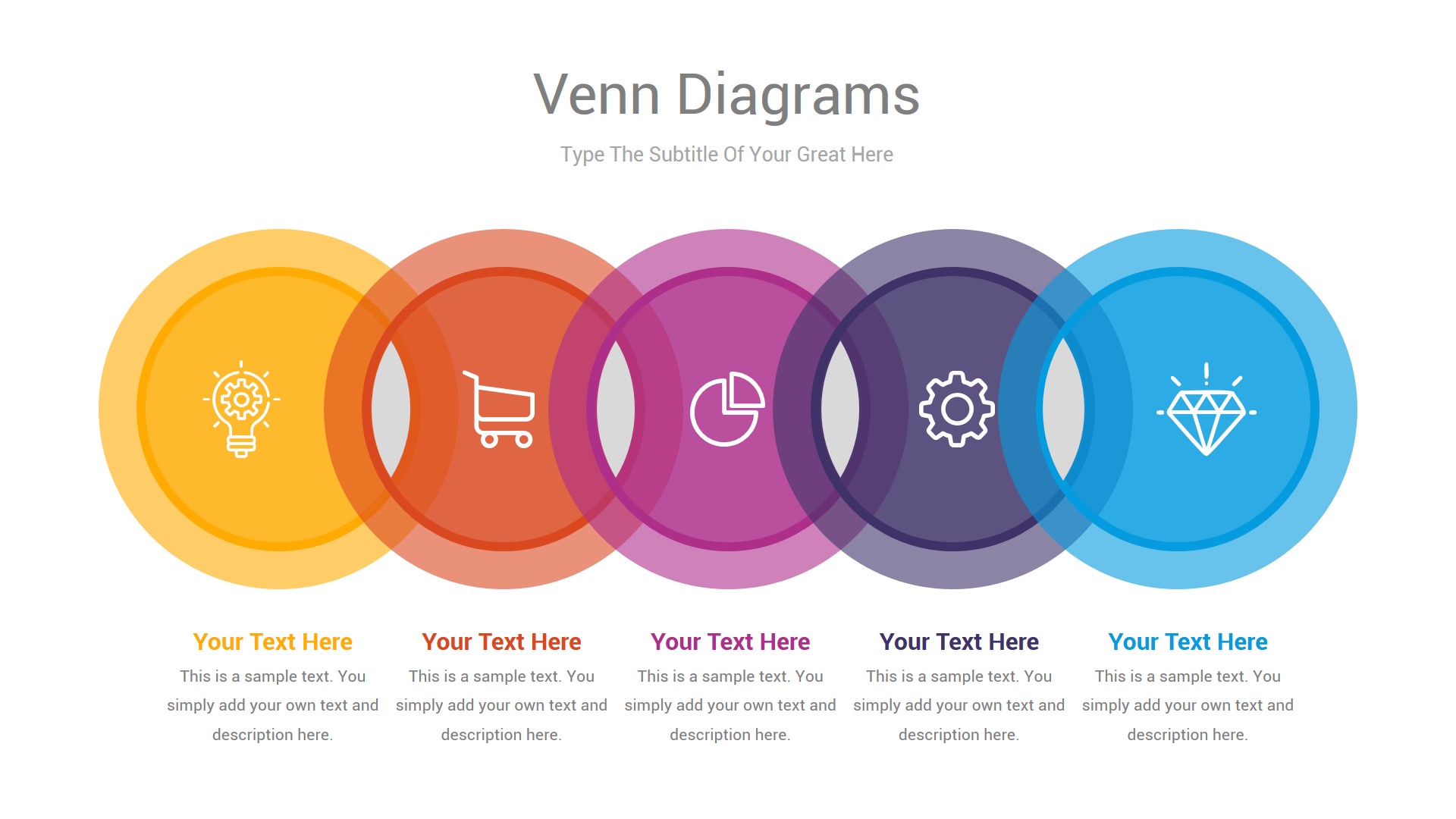 Venn Diagrams Google Slides & Illustrator Template, Presentation Templates