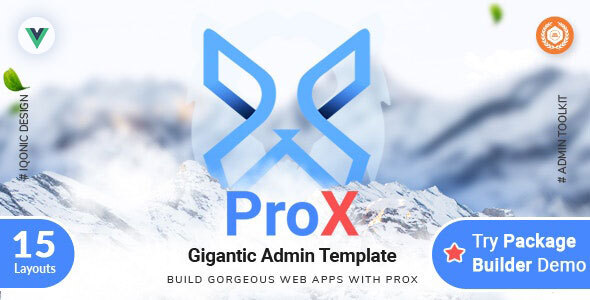 ProX - VueJS, HTML Admin  Dashboard Template + Landing Pages
