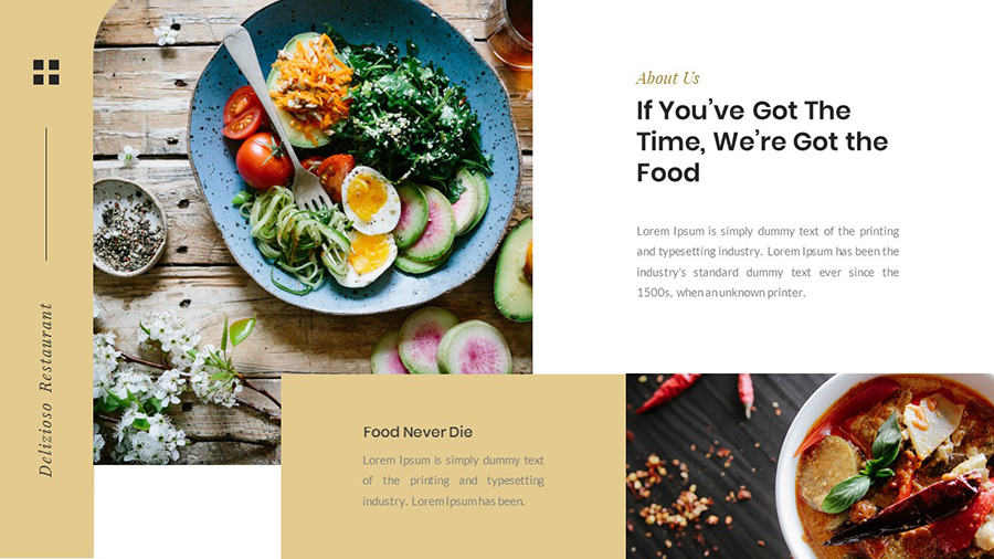 Delizioso – Food & Restaurant PowerPoint Template, Presentation Templates