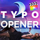 Typo Opener | For Final Cut & Apple Motion