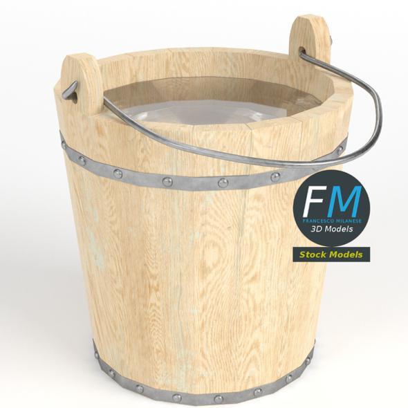 Wooden bucket - 3Docean 21402911