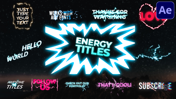 Energy Titles Pack | After Effects