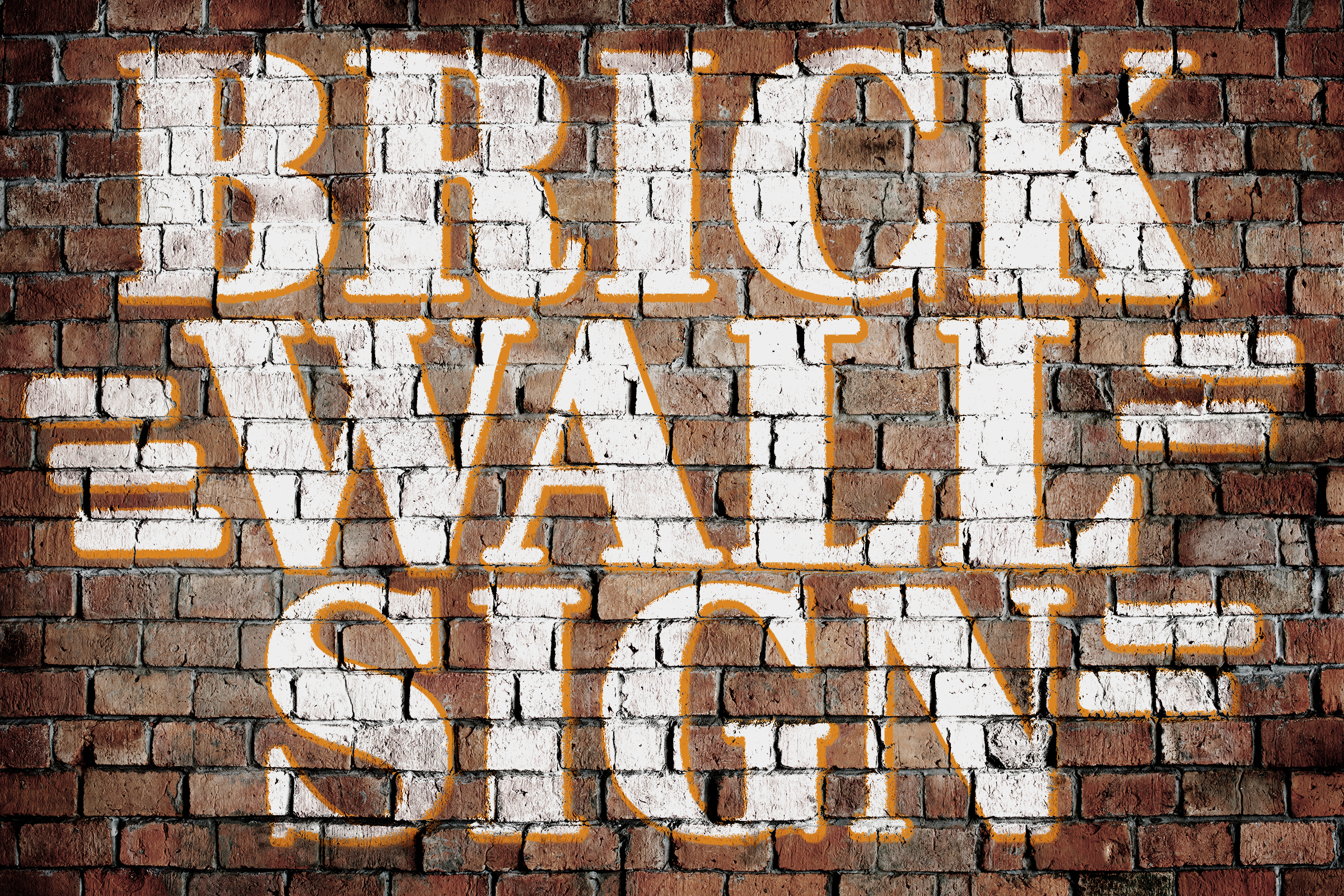 Realistic Brick Wall Signs[Photoshop][30132802]