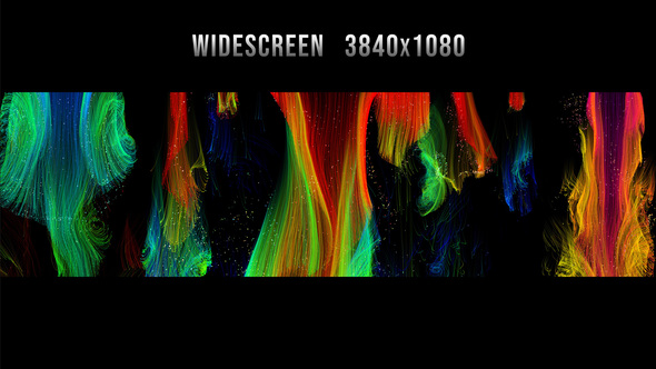 Colorful Strings Widescreen Background 2K