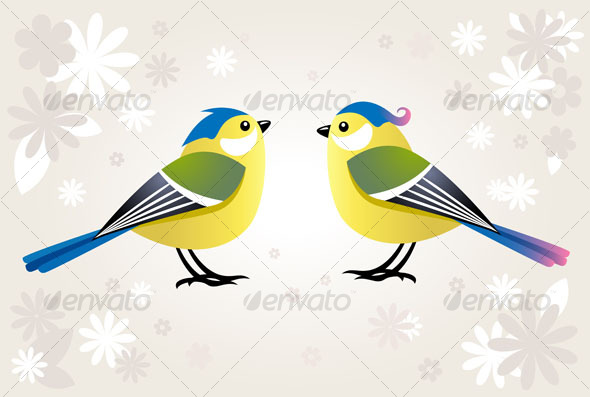 Cute cartoon bird - Animals Characters