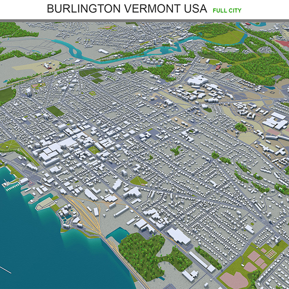 Burlington city Vermont - 3Docean 30138763