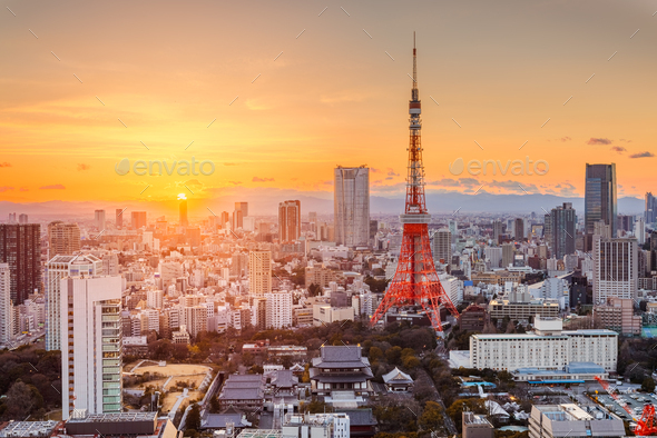 Tokyo Japan Modern Urban Skyline Stock Photo By Seanpavonephoto Photodune