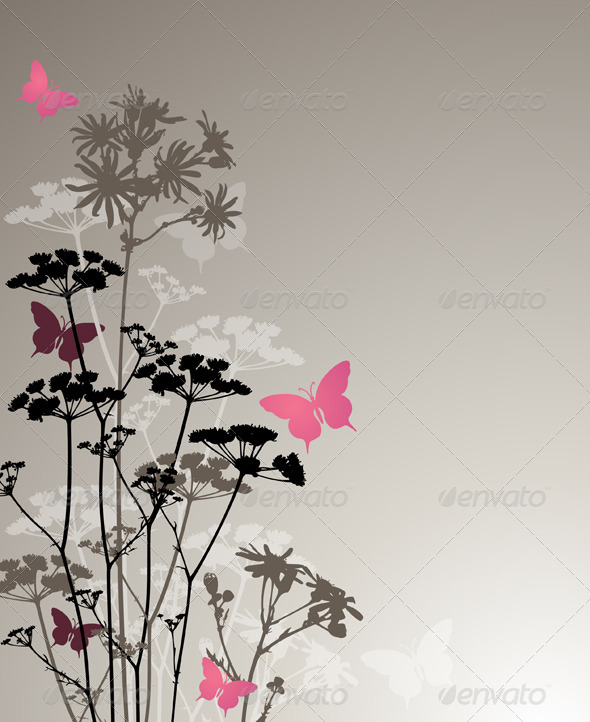 Floral Background with Night Flowers - Flowers & Plants Nature