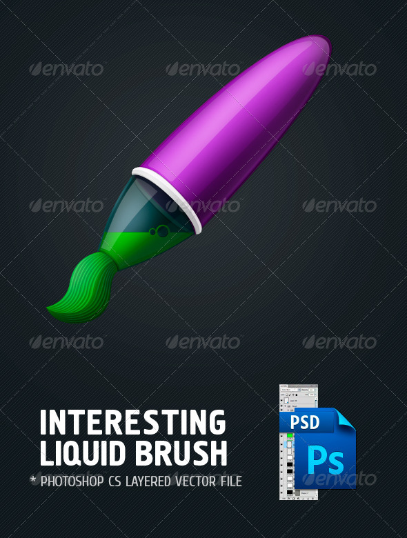 Interesting Liquid Brush - Objects Illustrations