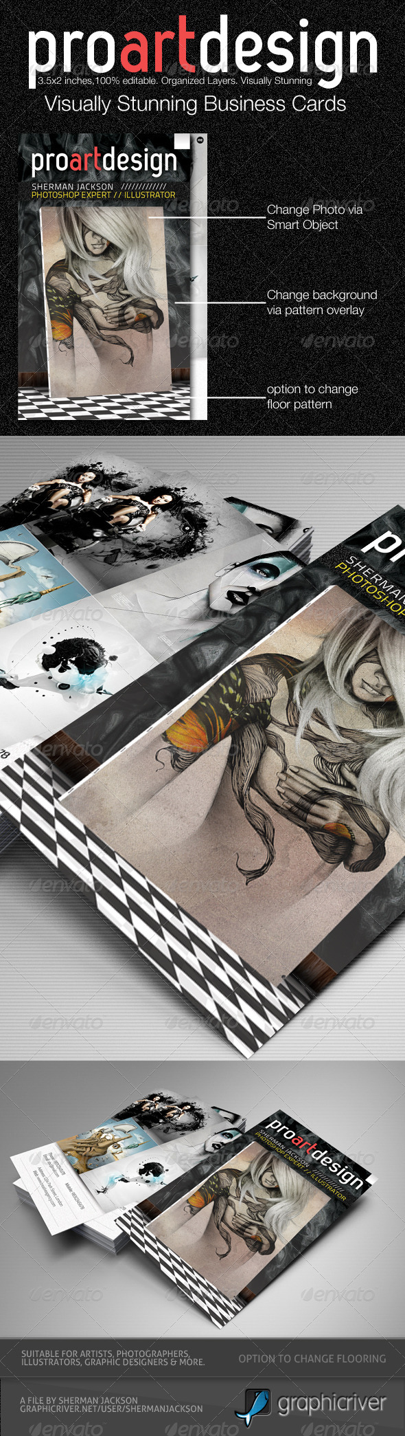 Pro Design - Artistic Business Card Vol.2 PSD - Creative Business Cards