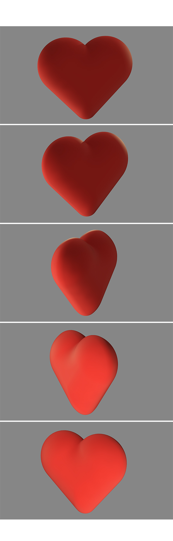 3D Heart Valentines - 3Docean 30160893