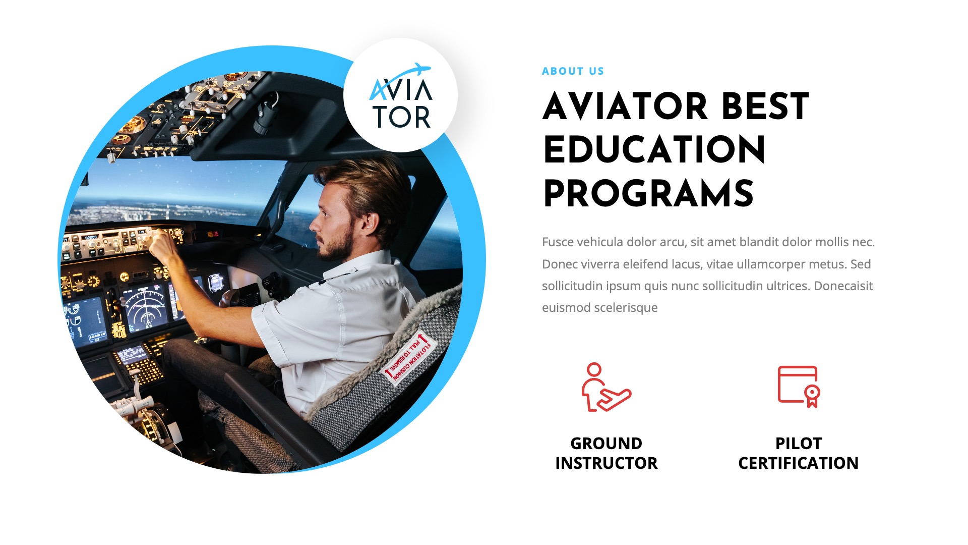 AVIATOR - Aviation & Flight School Keynote Template, Presentation Templates