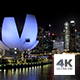 Singapore ArtScience Museum and CBD by Night Timelapse - VideoHive Item for Sale