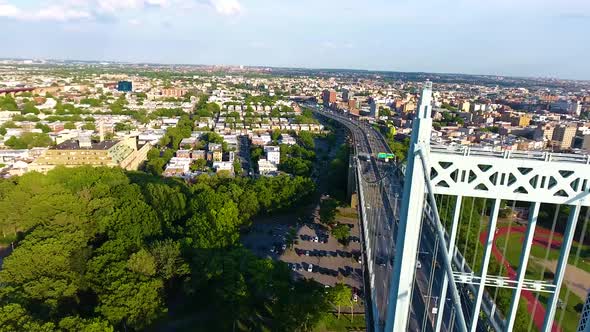 Aerial Bridge With Traffic