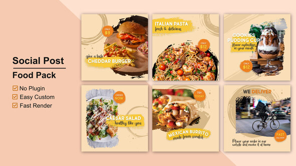 Food Social Post - VideoHive 30166922