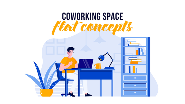 Coworking space - Flat Concept