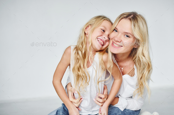 Closeness Of The People Mother With Her Daughter Together In The 