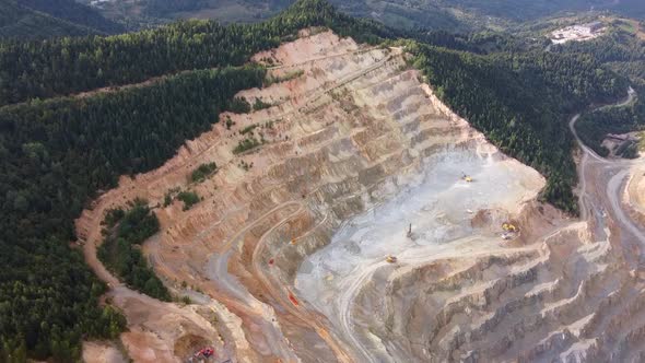 Aerial View Of Excavation Site, Mining Industry alt