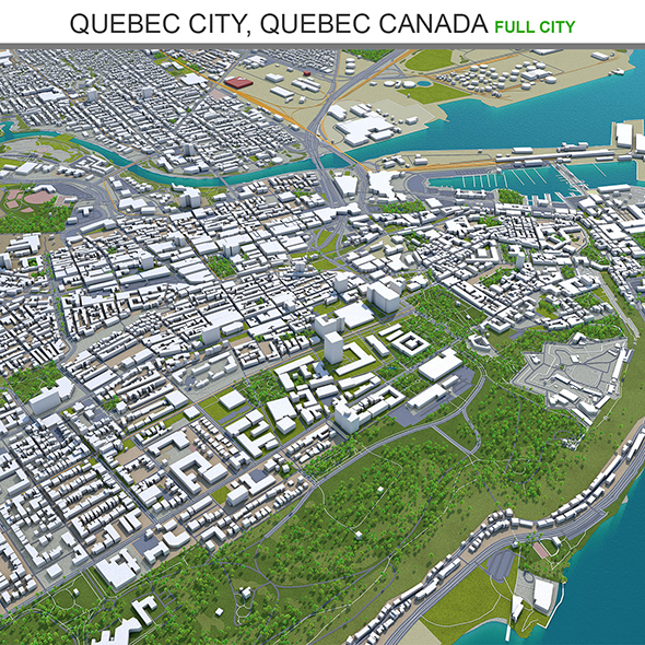 Quebec City Quebec - 3Docean 30179615