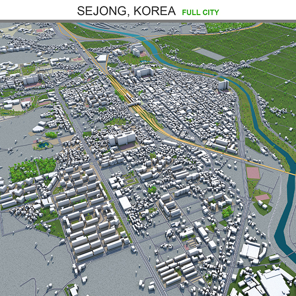 Sejong city Korea - 3Docean 30180392